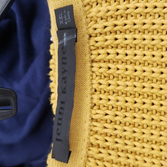 Jenni Kayne XXL Fisherman Cotton Cabin Sweater in Mustard - Picture 4 of 8